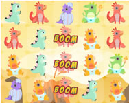Colorful dinosaurs match 3
